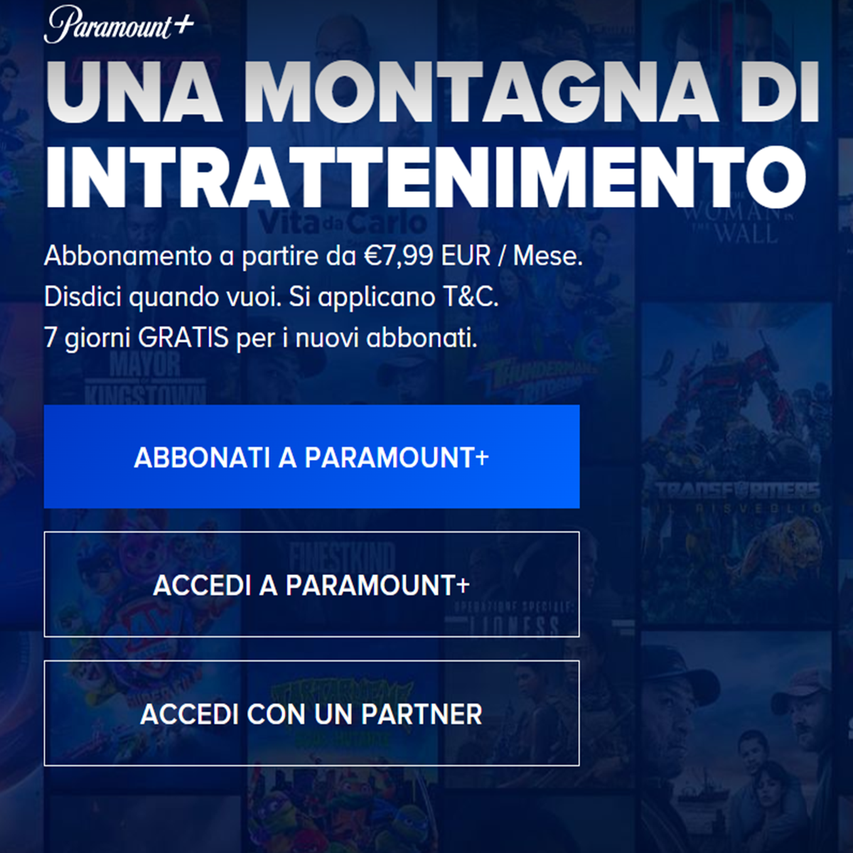 Paramount Plus costo abbonamento 