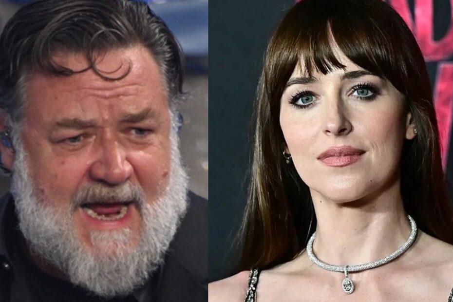 Russell Crowe contro Dakota Johnson su "Madame Web" Marvel