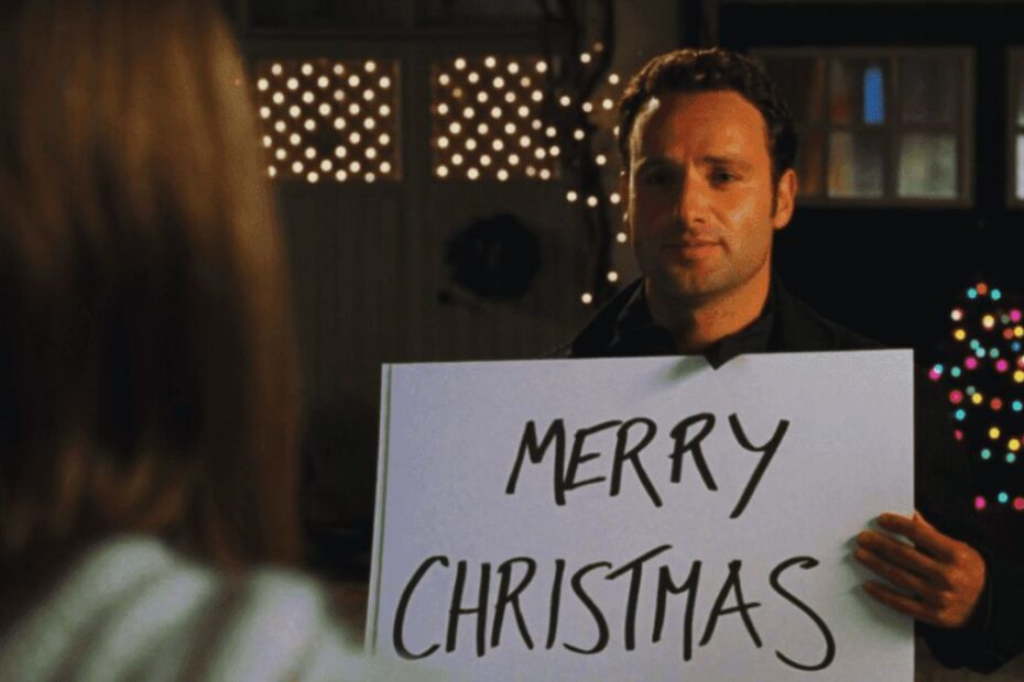 Love Actually Merry Christmas scene