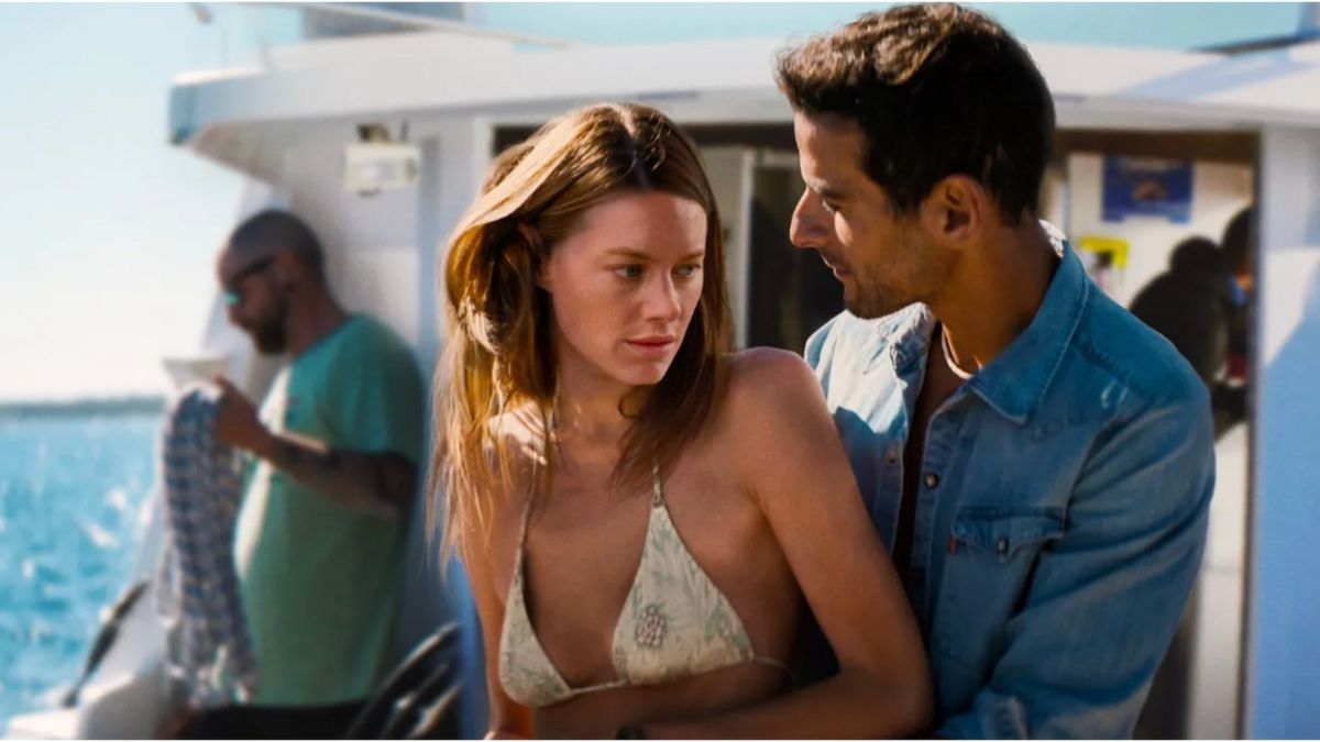 Pascal Gauthier (Sofiane Zermani), Roxana (Camille Rowe) in Senza Limite su Netflix