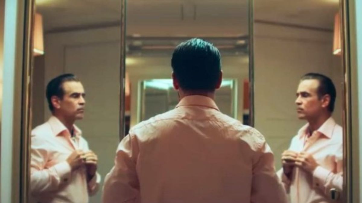 Ballada o drobnym kanciarzu Colin Farrell w scenie z filmu, Netflix.