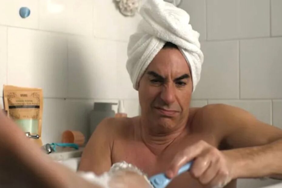 Ladies First Netflix Sacha Baron Cohen scena vasca da bagno