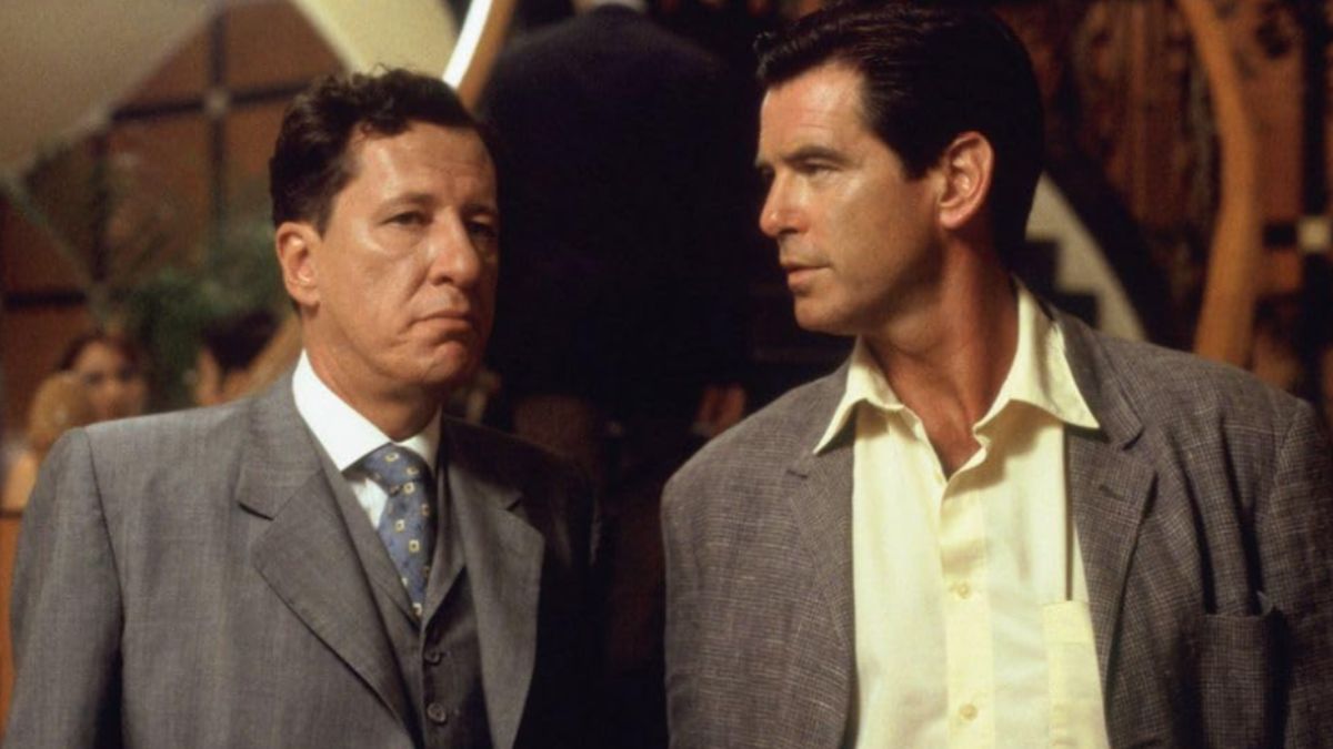 in foto i protagonisti del film thriller Il sarto di Panama
