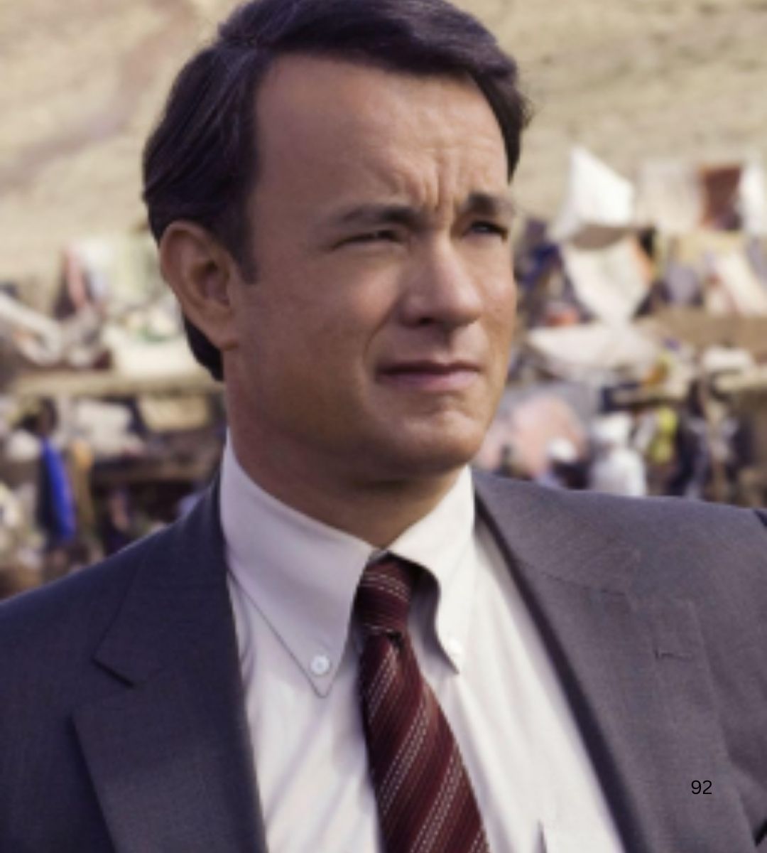 In foto Tom Hanks protagonista del film La guerra di Charlie Wilson