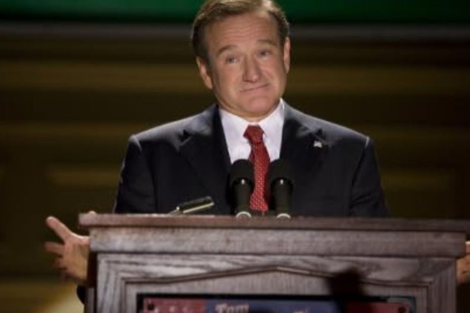 In foto Robin Williams protagonista del film L'uomo dell'anno