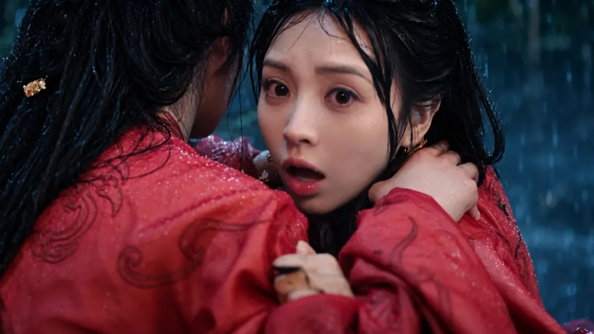 Tian Xiwei nella serie cinese in costume Where the Mask Ends su Netflix